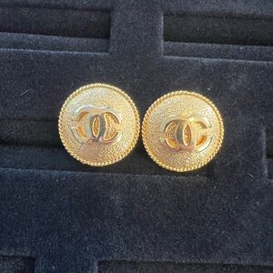 Vintage CHANEL Coco Mark Clip On Earrings